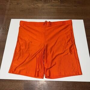 Athletech Orange Satin Shimmer Dazzle Mens MD Vintage Y2K 90s Rare Baggy